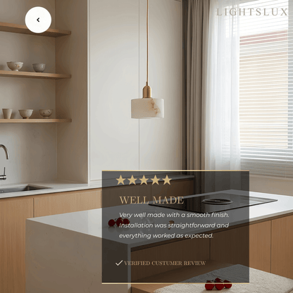 Modern Alabaster Pendant Light 