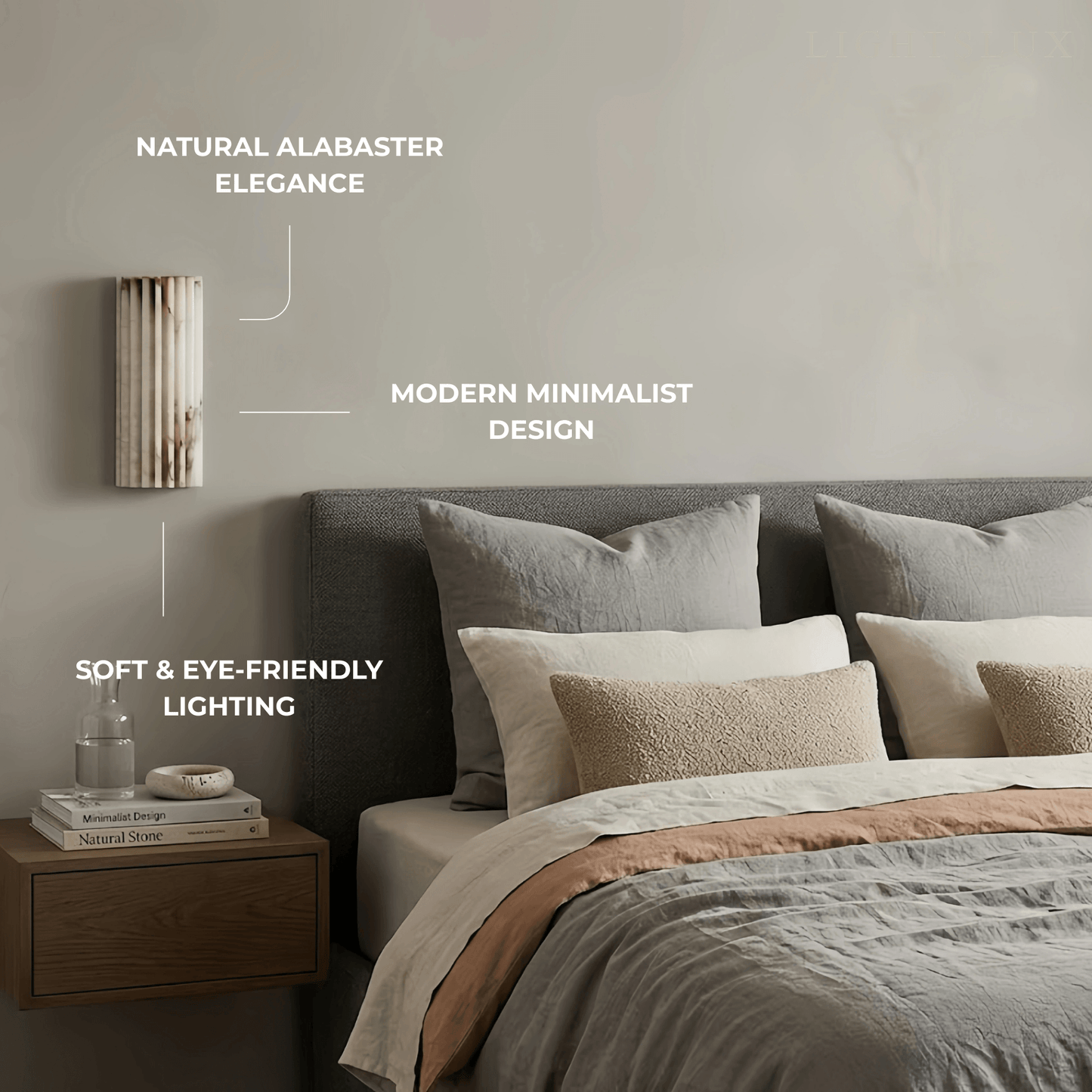 Alba Modern Alabaster Wall Light