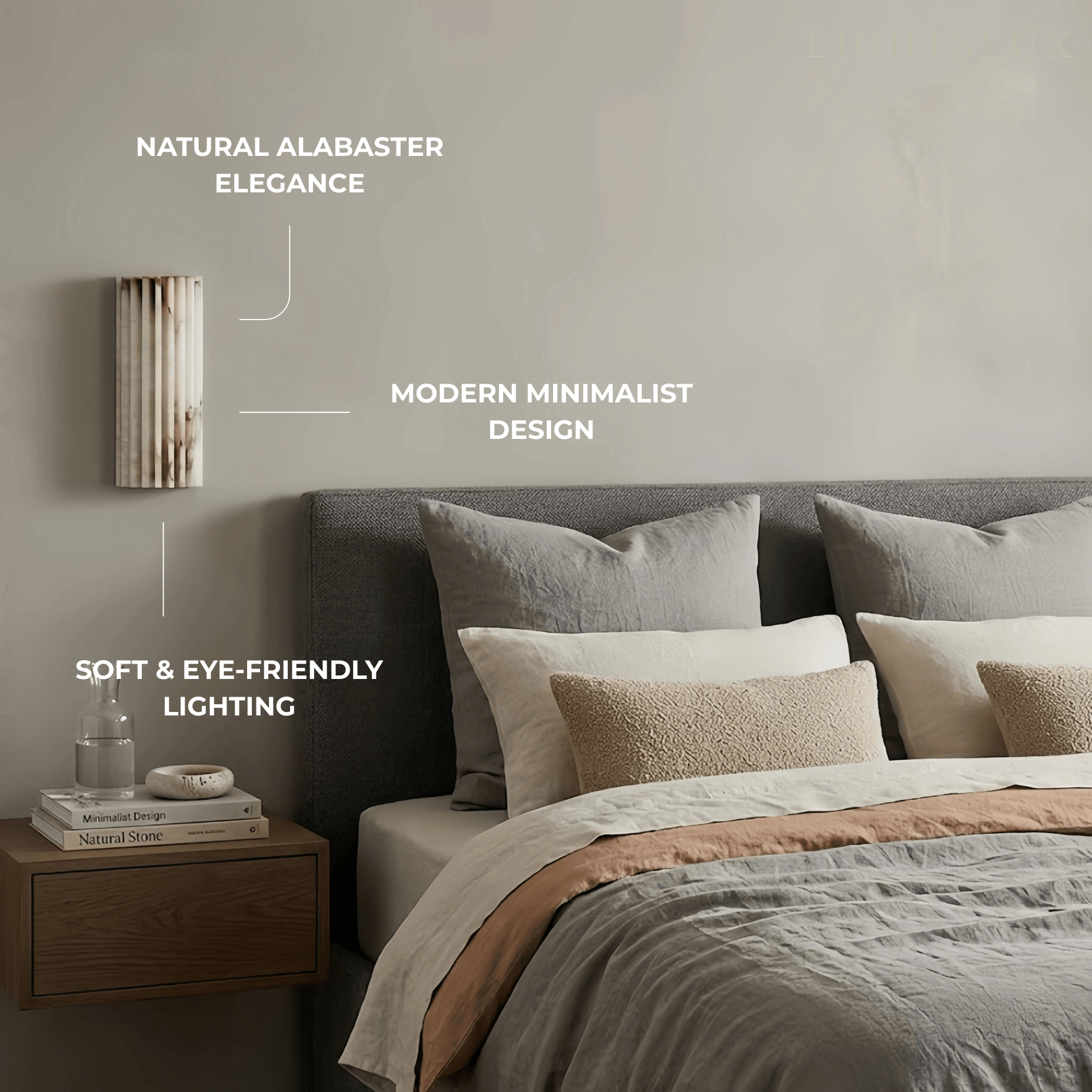 Alba Modern Alabaster Wall Light