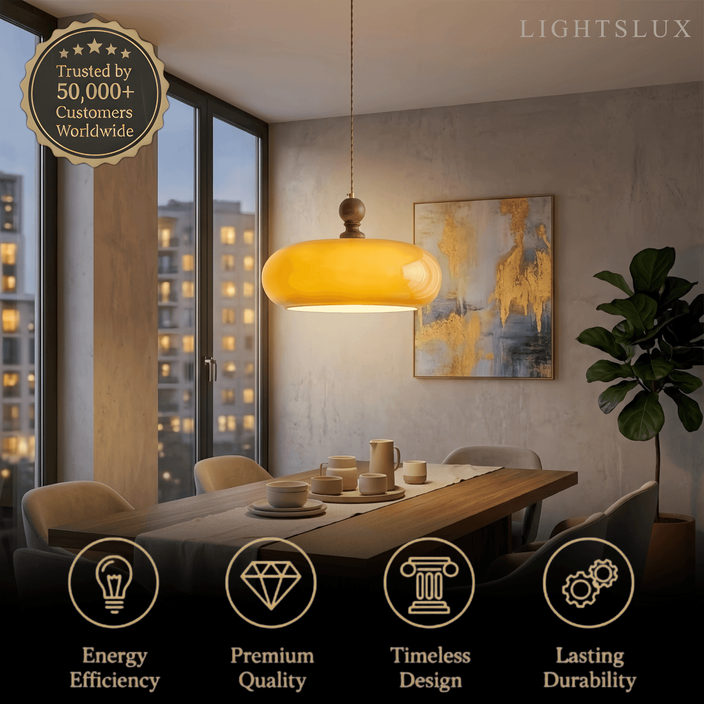 Vetro Classic Glass Pendant Light 