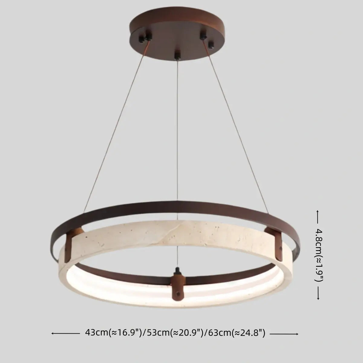 Modern Travertine Pendant Light