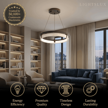 Modern Travertine Pendant Light