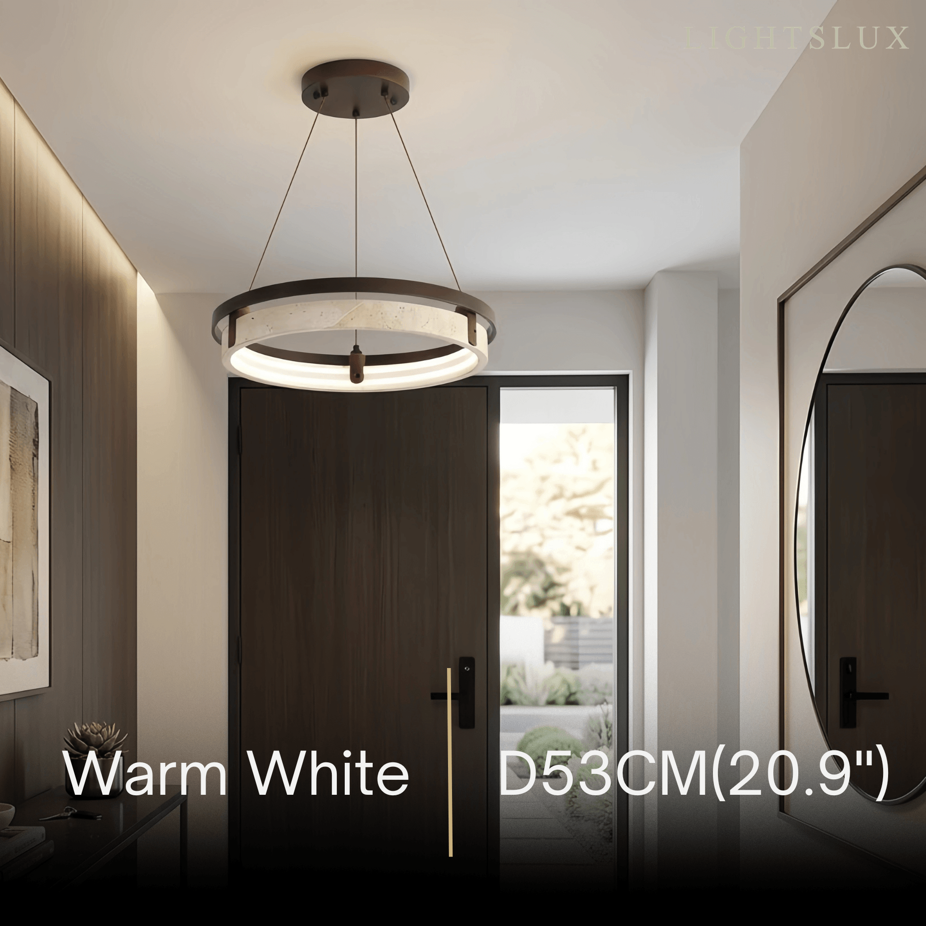 Modern Travertine Pendant Light
