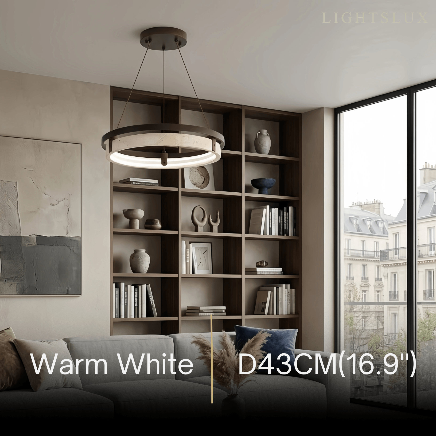 Modern Travertine Pendant Light