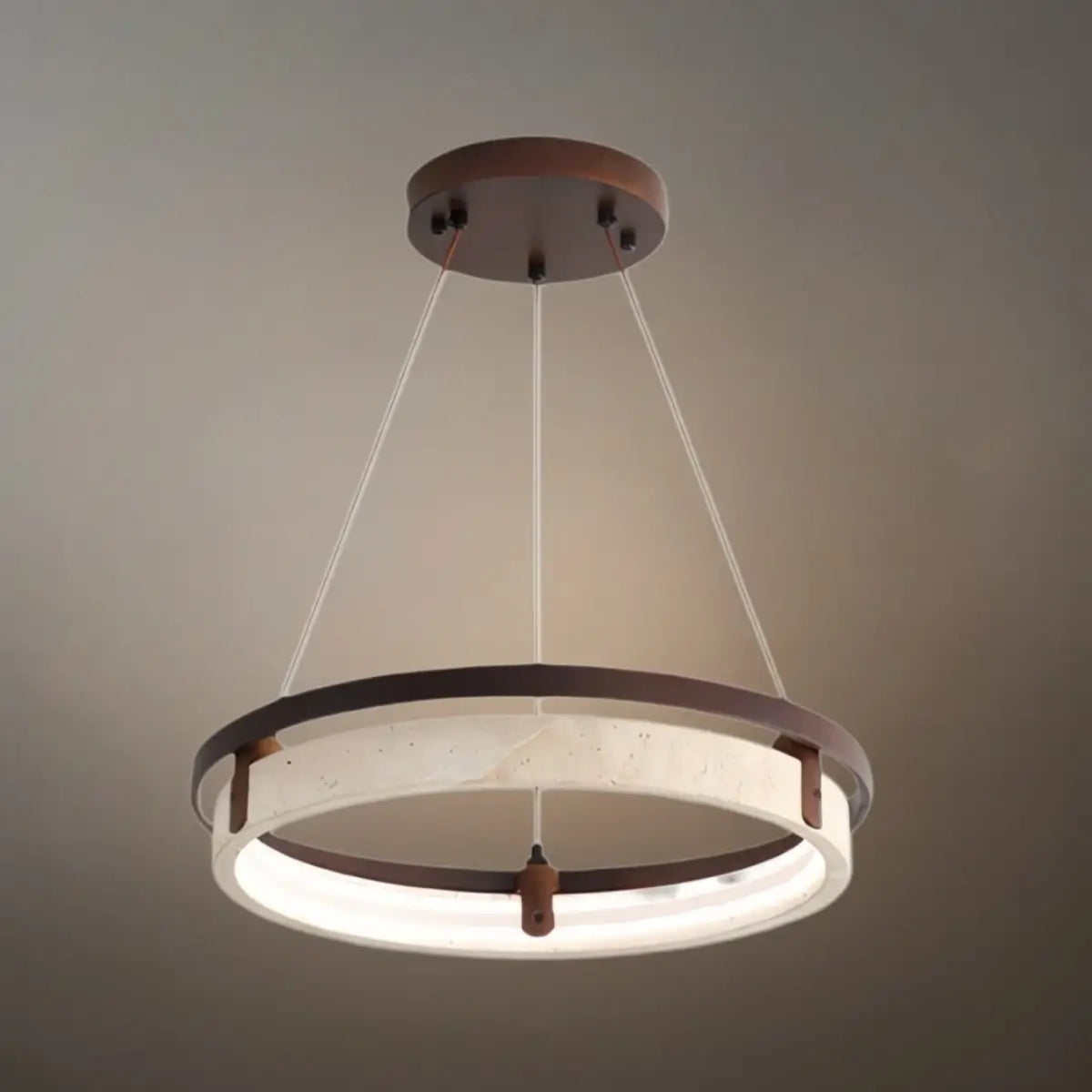 Modern Travertine Pendant Light
