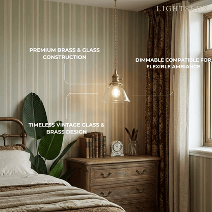 Vivara Vintage Glass Pendant Light  