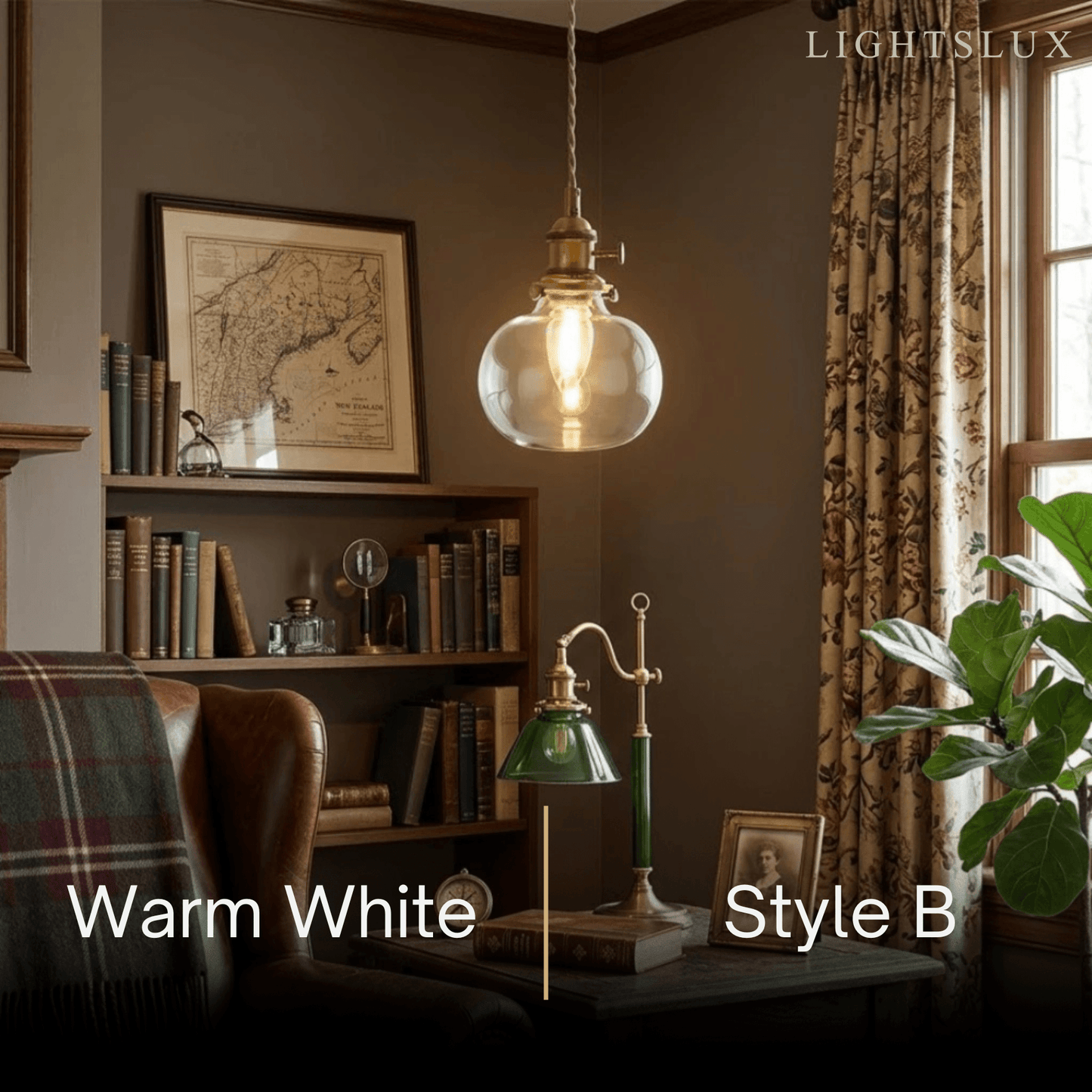 Vivara Vintage Glass Pendant Light  