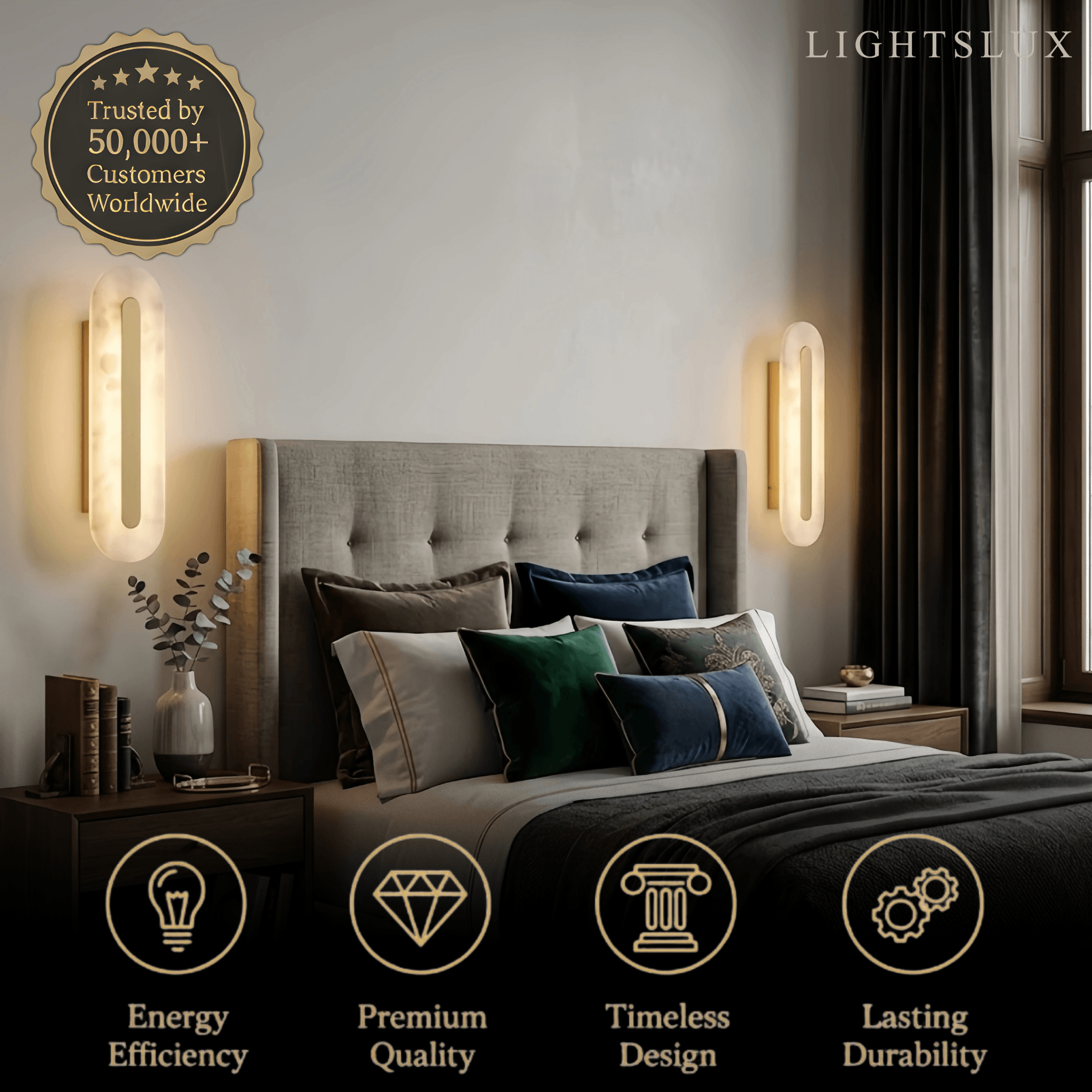 Alba Modern Alabaster Wall Light 