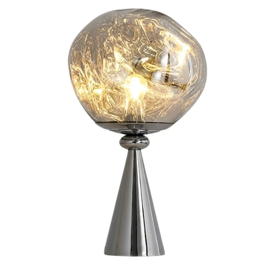Contemporary Distorted Table Lamp – Metal & Acrylic