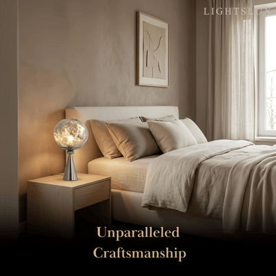 Contemporary Distorted Table Lamp – Metal & Acrylic