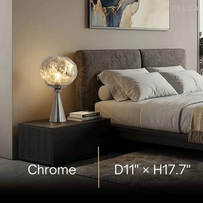 Contemporary Distorted Table Lamp – Metal & Acrylic