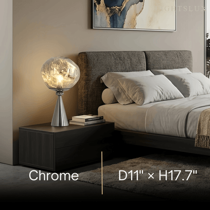 Contemporary Distorted Table Lamp – Metal & Acrylic