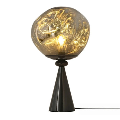Contemporary Distorted Table Lamp – Metal & Acrylic