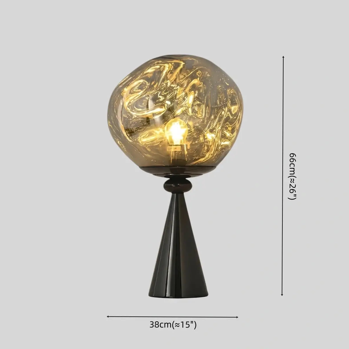 Contemporary Distorted Table Lamp – Metal & Acrylic