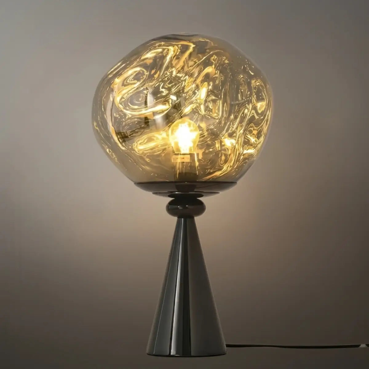 Contemporary Distorted Table Lamp – Metal & Acrylic