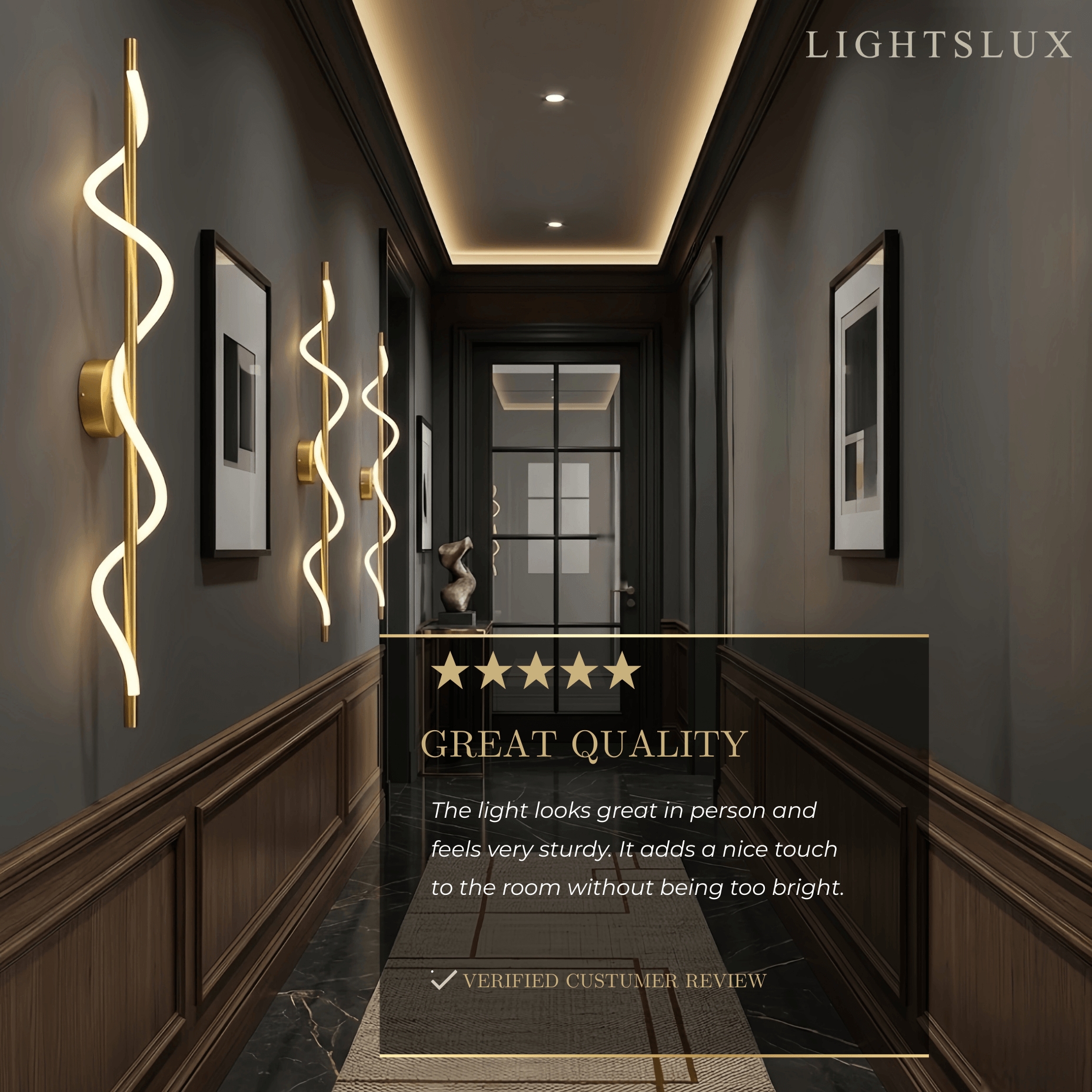 Minimalist Wall Lamp — Rope & Brass with Dimmable Function for Bedroom Living Room