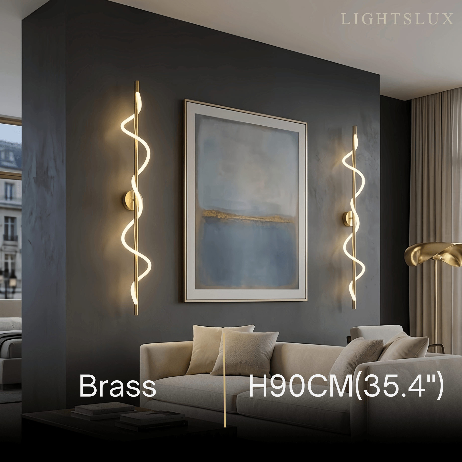 Minimalist Wall Lamp — Rope & Brass with Dimmable Function for Bedroom Living Room
