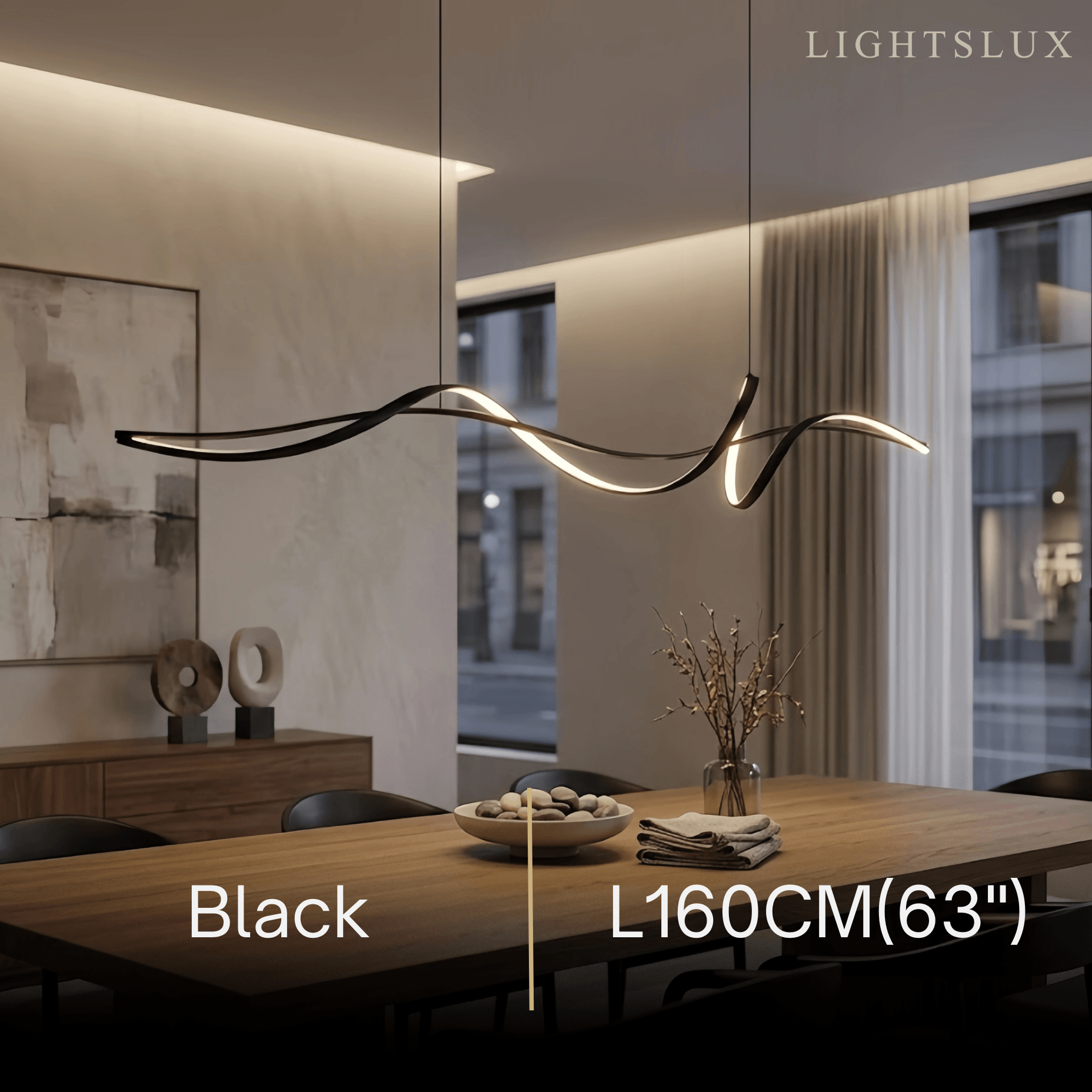 Modern LED Wave Pendant Light