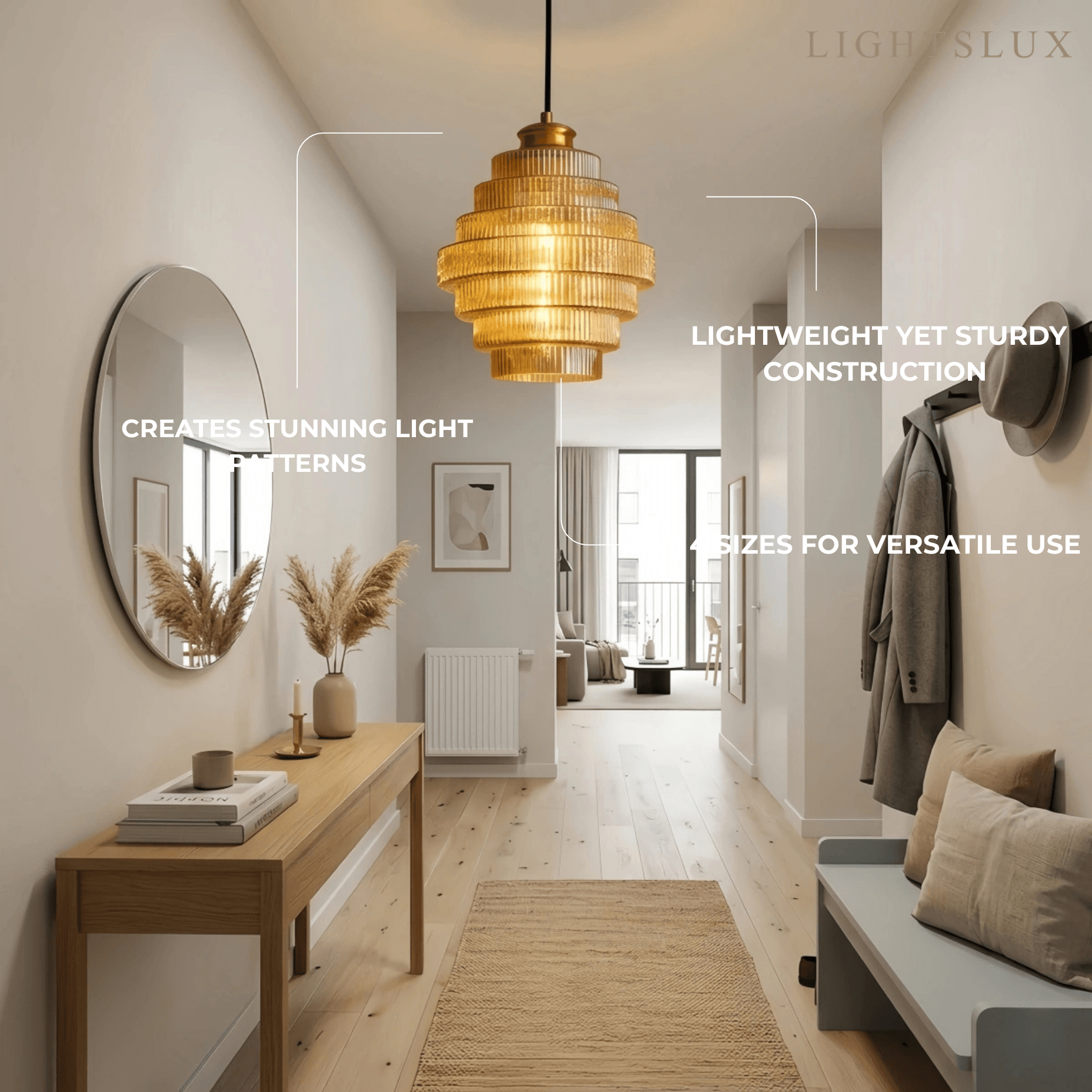Vetro Modern Glass Pendant Light