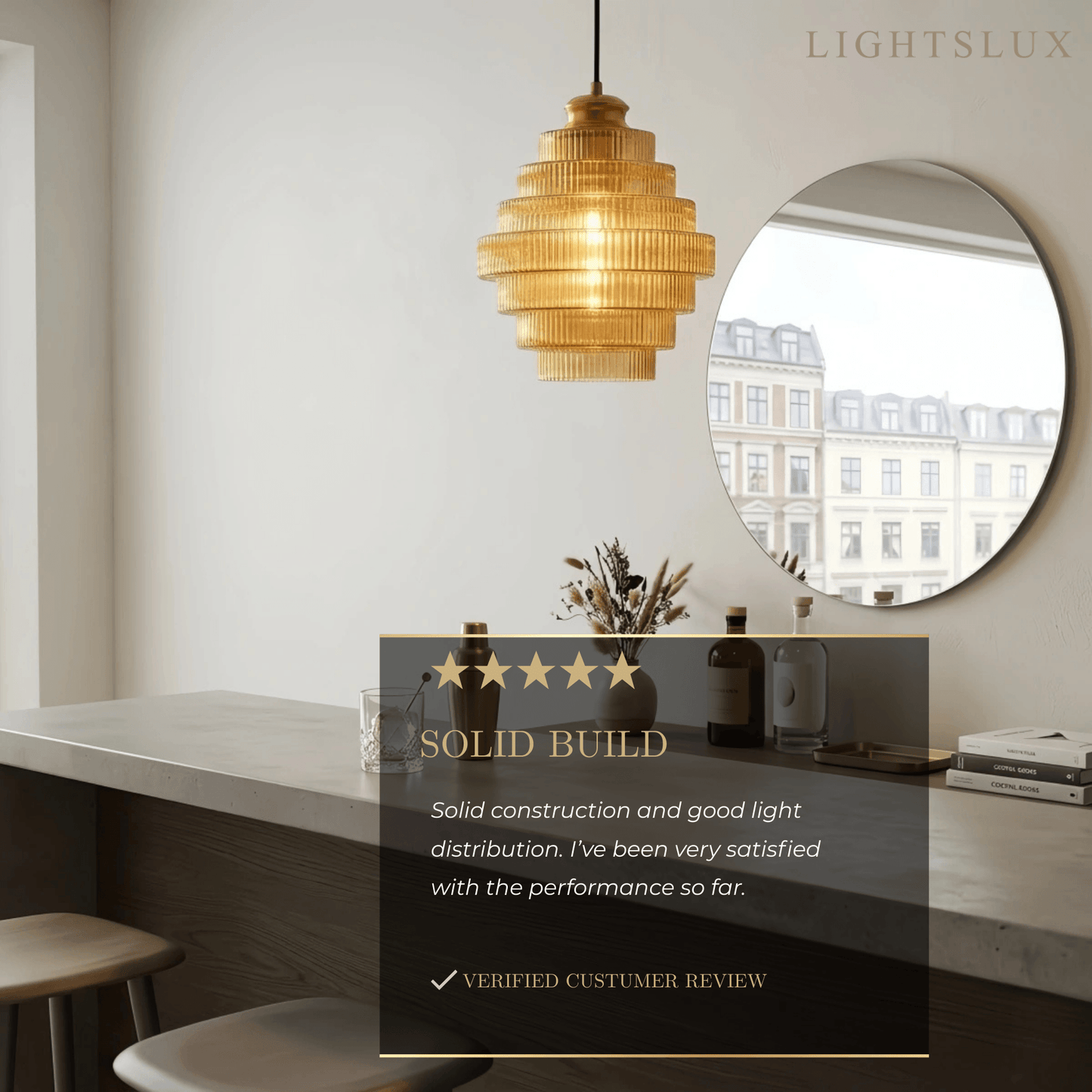 Vetro Modern Glass Pendant Light