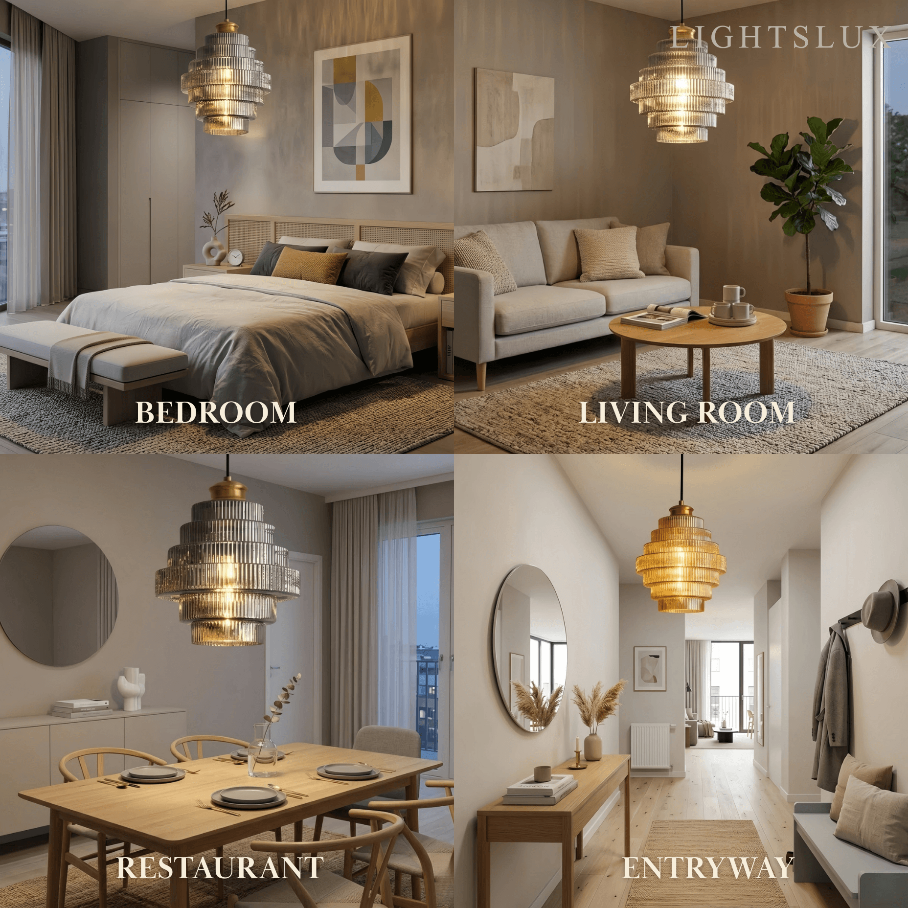 Vetro Modern Glass Pendant Light