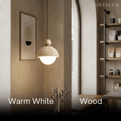 Modern Travertine Pendant Light 