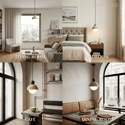 Modern Travertine Pendant Light 