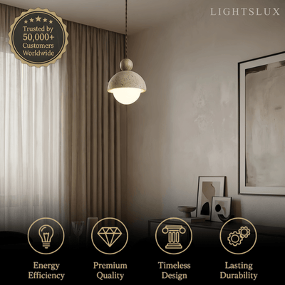 Modern Travertine Pendant Light 