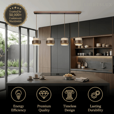Strata Modern Travertine Pendant Light 