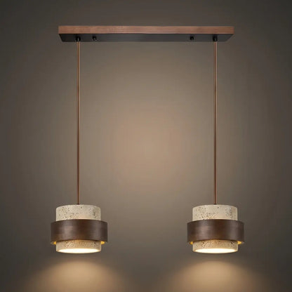 Strata Modern Travertine Pendant Light 