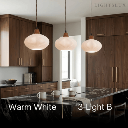 Contemporary Dome Pendant Light – Metal & Ceramic White 