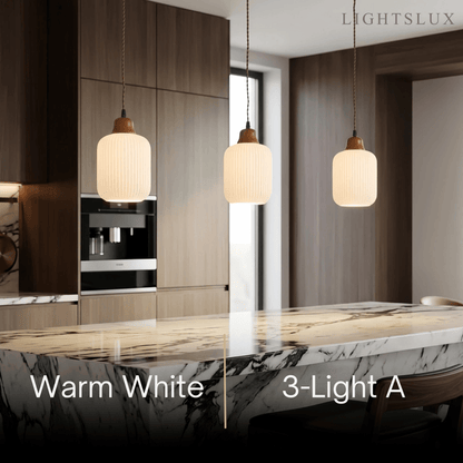 Contemporary Dome Pendant Light – Metal & Ceramic White 