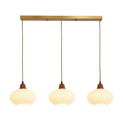 Contemporary Dome Pendant Light – Metal & Ceramic White 