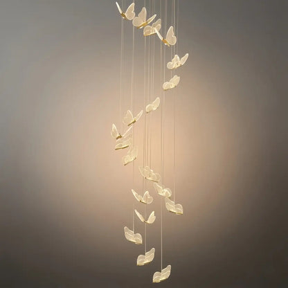 Modern Light‑Luxury Pendant Light — Metal & Acrylic with Butterfly Design