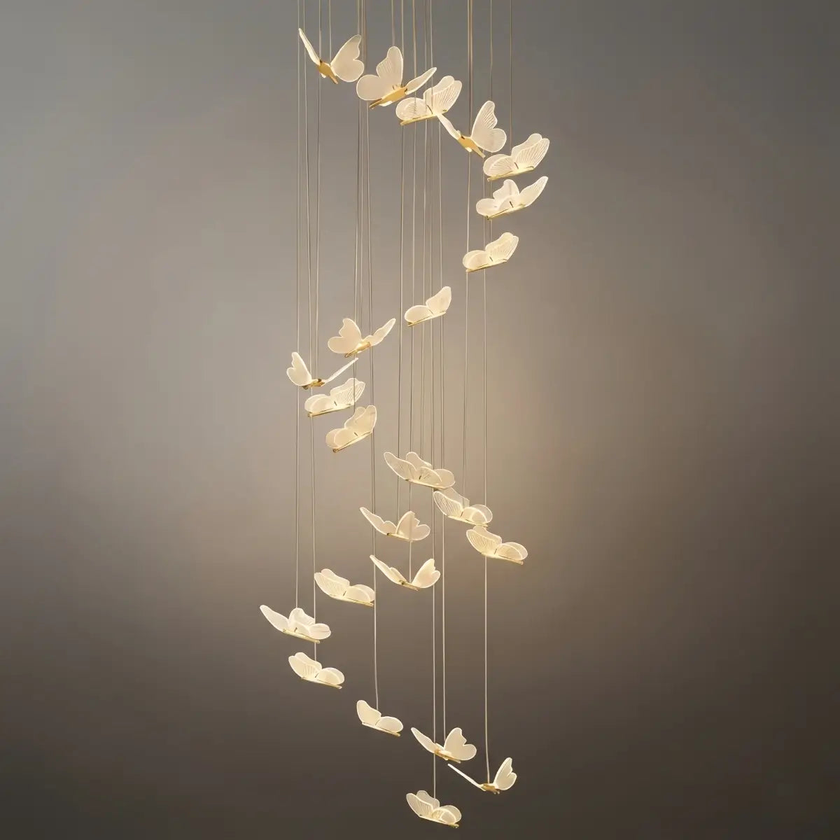 Modern Light‑Luxury Pendant Light — Metal & Acrylic with Butterfly Design