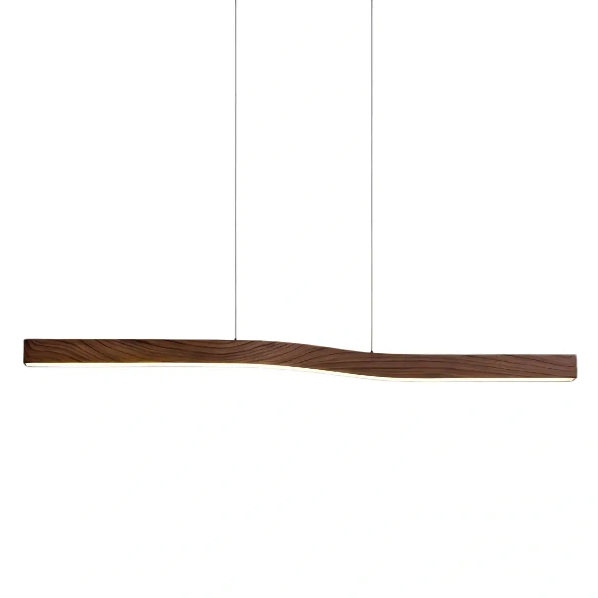 Modern Linear Pendant Light — Metal & Acrylic with Black & Dark Wood