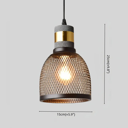 Ferron Industrial Cement Pendant Light – Six Sizes & Adjustable Cable for Kitchen Island/Dining Room/Bedroom