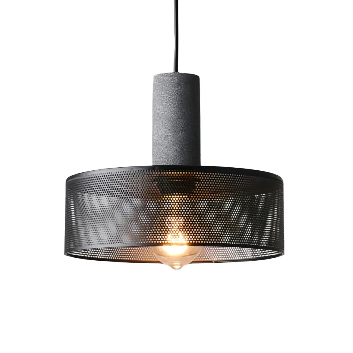 Ferron Industrial Cement Pendant Light – Six Sizes & Adjustable Cable for Kitchen Island/Dining Room/Bedroom