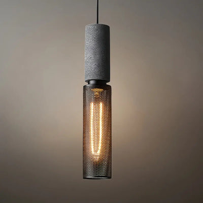 Ferron Industrial Cement Pendant Light – Six Sizes & Adjustable Cable for Kitchen Island/Dining Room/Bedroom