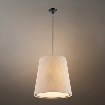 Zenno minimalistische Stoff-Pendelleuchte – Naturleinen für Esszimmer