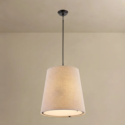 Zenno Wabi-sabi Fabric Pendant Light — Natural Linen for Dining Room