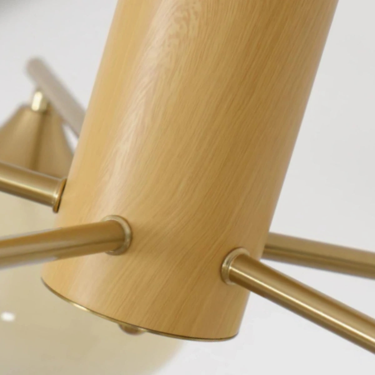 Vetro Modern Wood & Glass Chandelier