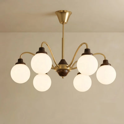  Chandelier – Gold & White for Living Room/Bedroom/Dining Room
