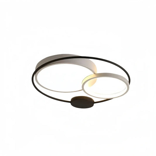 Modern Flush Mount Ceiling Light -- Acrylic  Black-White Mix