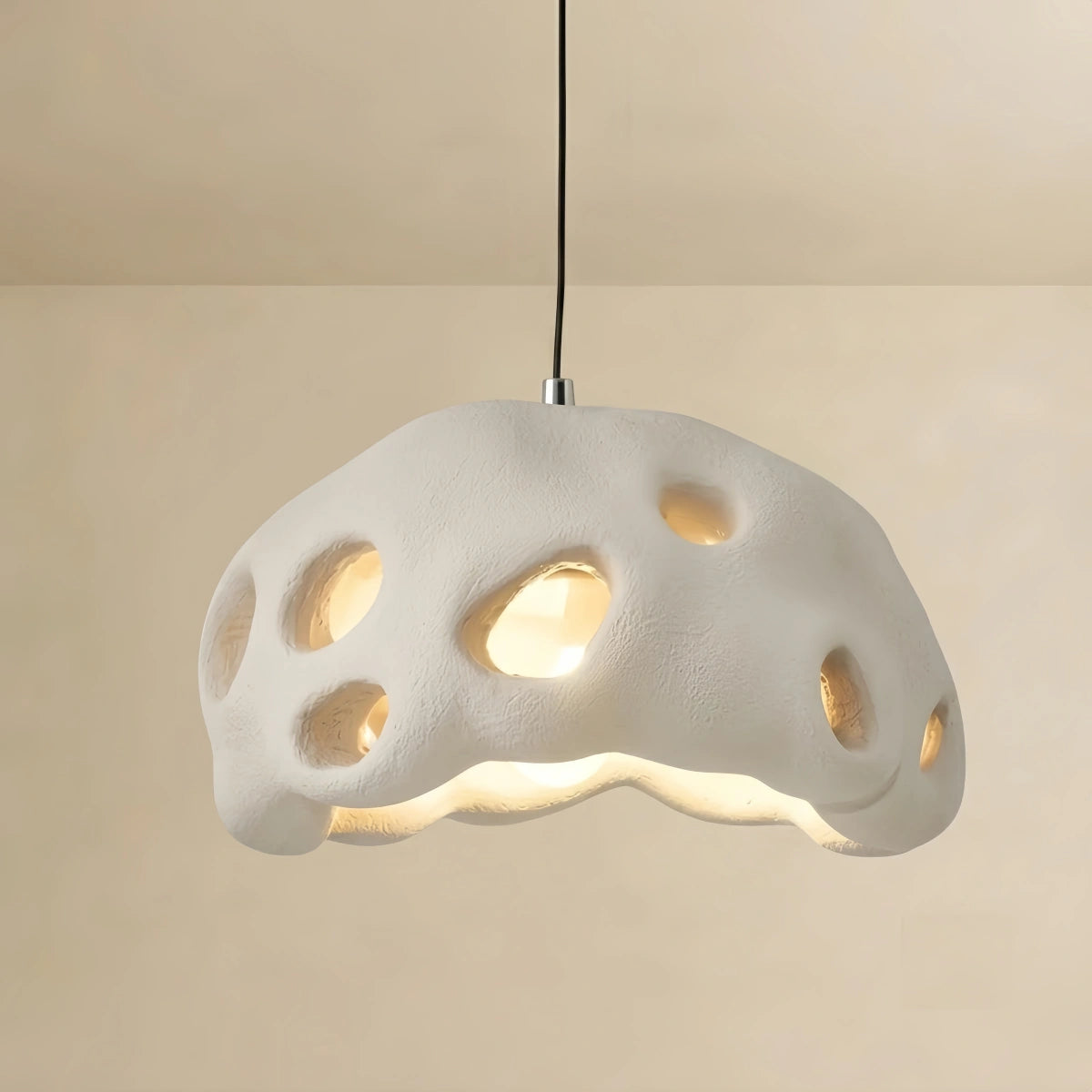 Sandora Modern Pendant Light – Resin White  for Living Room