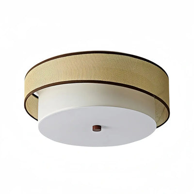 Vivara Natural Rattan & Fabric Ceiling Light 