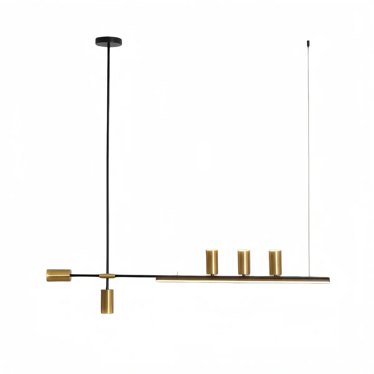 Contemporary Ceiling Light — Metal & Acrylic with Gold or Black