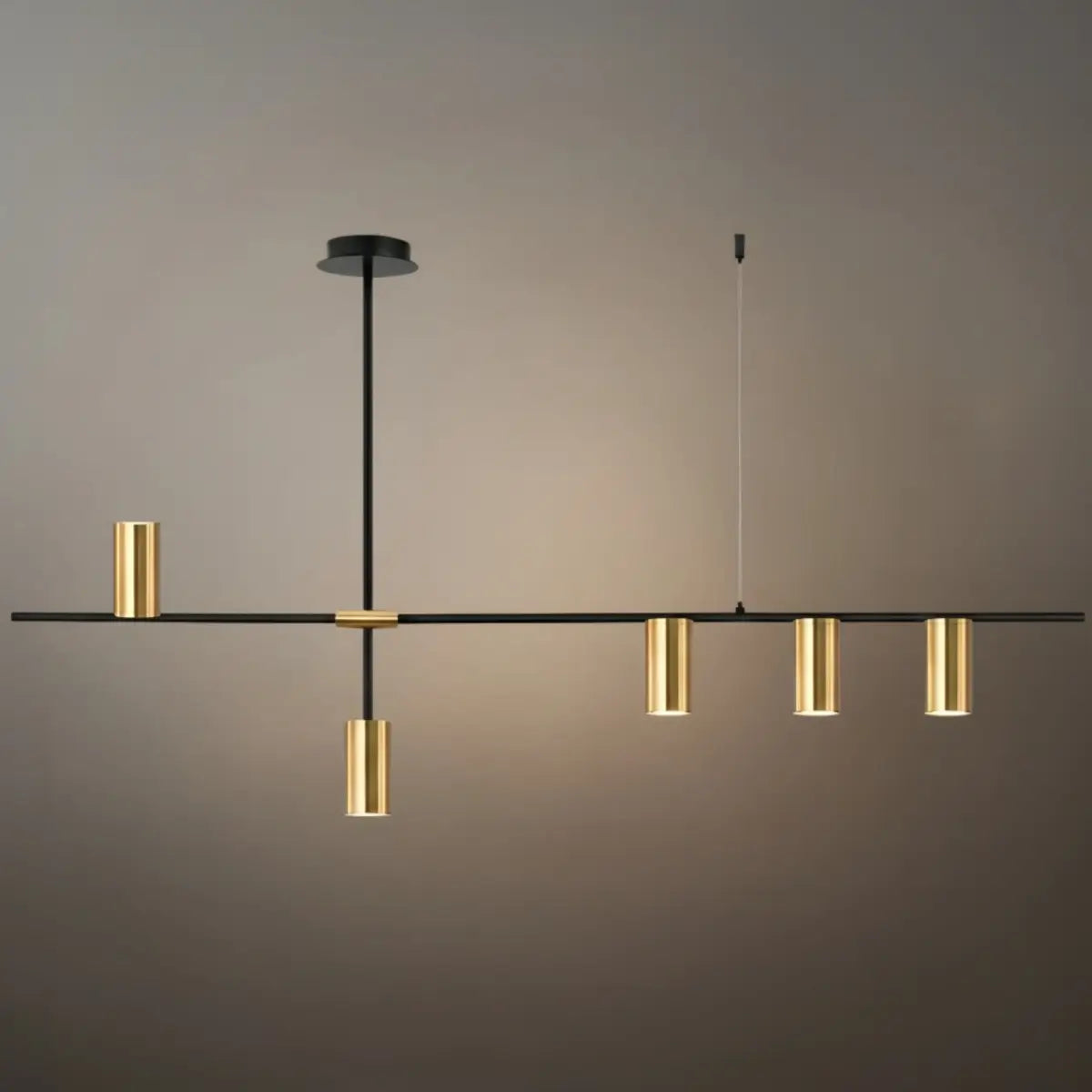 Contemporary Ceiling Light — Metal & Acrylic with Gold or Black