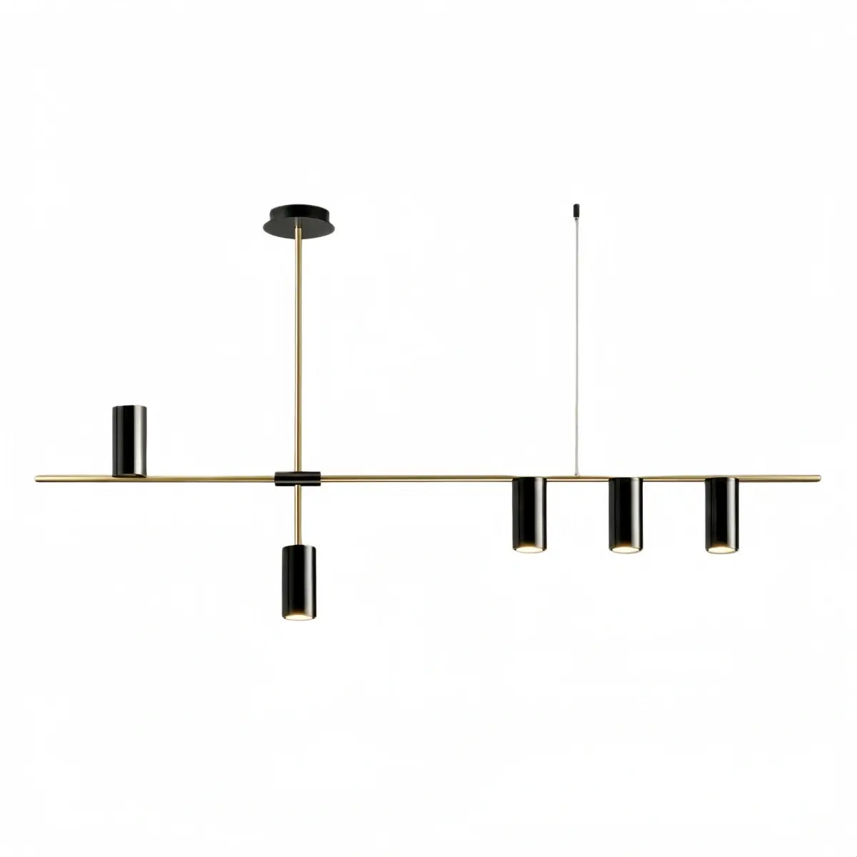 Contemporary Ceiling Light — Metal & Acrylic with Gold or Black