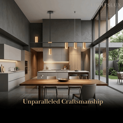 Contemporary Ceiling Light — Metal & Acrylic with Gold or Black